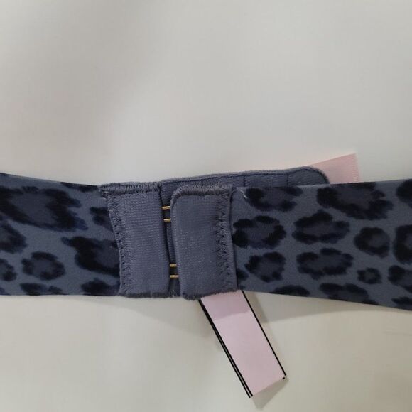 Incredible By Victoria's Secret Unlined Plunge Bra Black Leopard 32DD - Picture 5 of 10